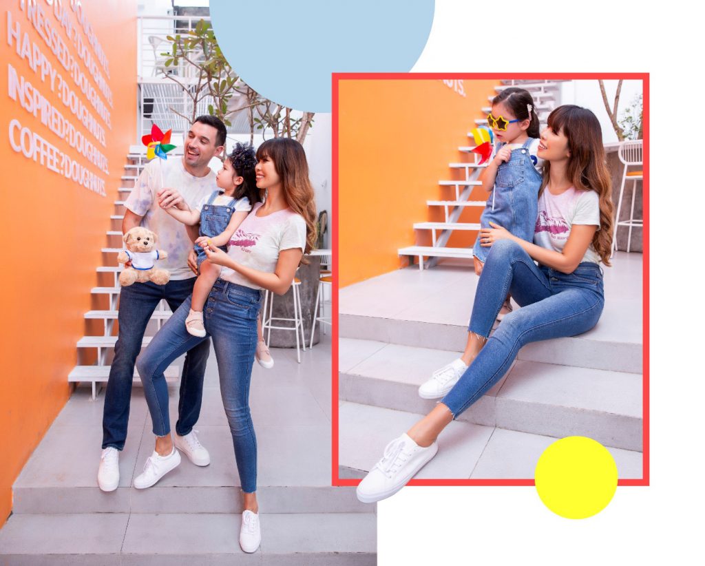 Gia đình Hà Anh diện trang phục mới lạ từ denim của Old Navy - Hình cả gia đình