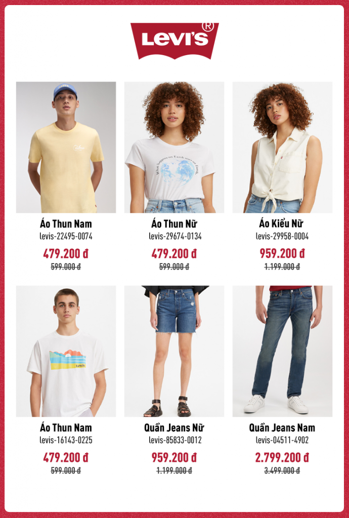 DOUBLE DAY 7.7 Levis giảm giá 50%
