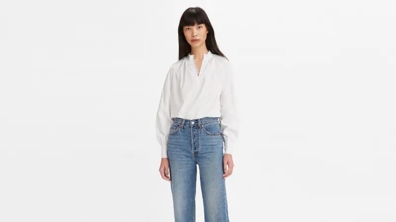 Áo sơ mi nữ đẹp kiểu Hàn Quốc - Levi's Gillian Mock Neck