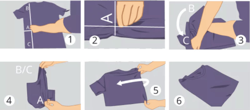 5 cách gấp áo phông đơn giản, tiết kiệm không gian và thời gian | Ảnh 1
