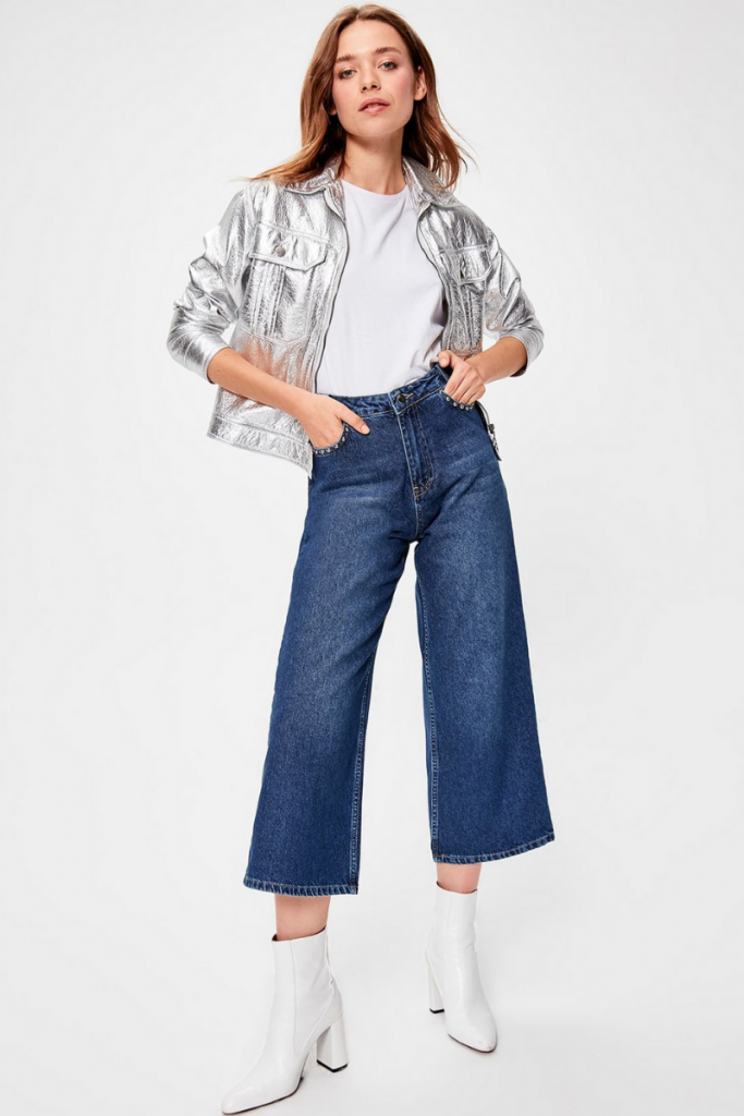 Quần Jean nữ ống rộng Ulzzang lưng cao phong cách Retro Jean xanh nhạt [Có  Bigsize]- Jean Baggy Kyubi BJR21R | Shopee Việt Nam