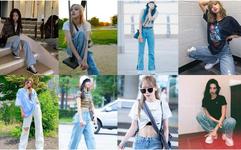 Cách phối đồ với quần jean ống rộng giúp nổi bật như các fashionista