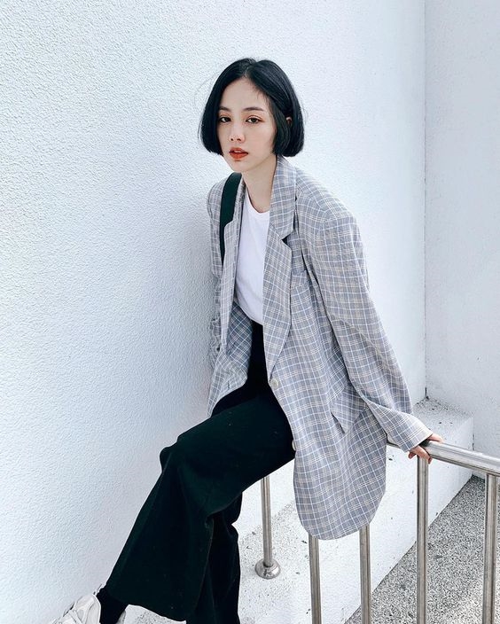 Các outfit phối áo blazer với quần ống rộng cực trendy | Ảnh 5