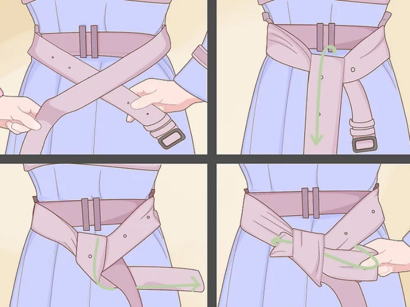 Kiểu 3: Cách đính nơ áo khóa ngoài phía sau