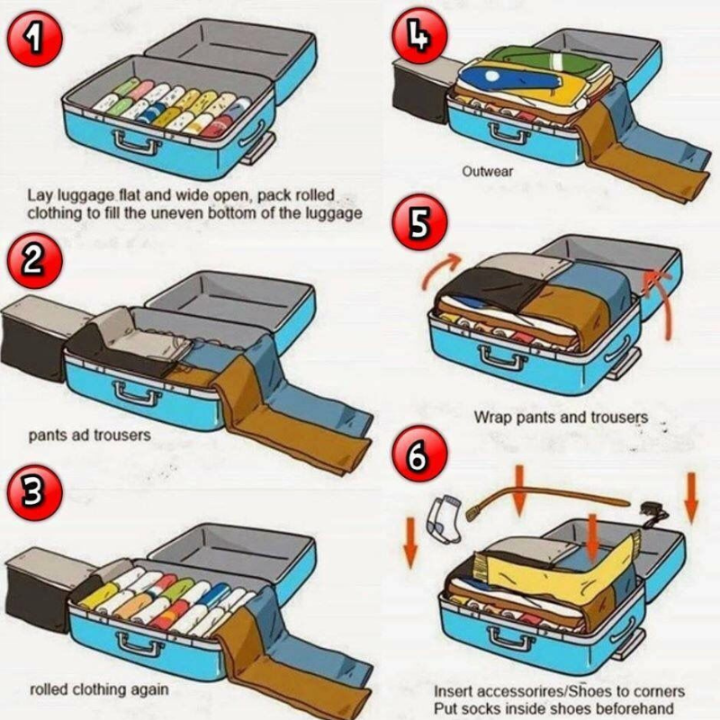 Mang cả tủ quần áo vào vali với cách xếp quần áo siêu gọn sau đây | Ảnh 5