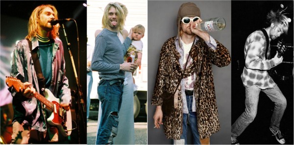 Ngôi sao nhạc Rock Kurt Cobain với phong cách Grunge