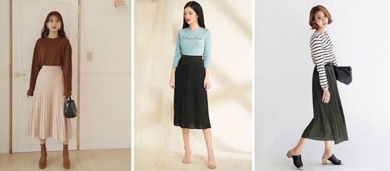 Chân váy dài mặc với áo gì Tổng hợp các cách phối đồ với chân váy dài  chuẩn fashionista