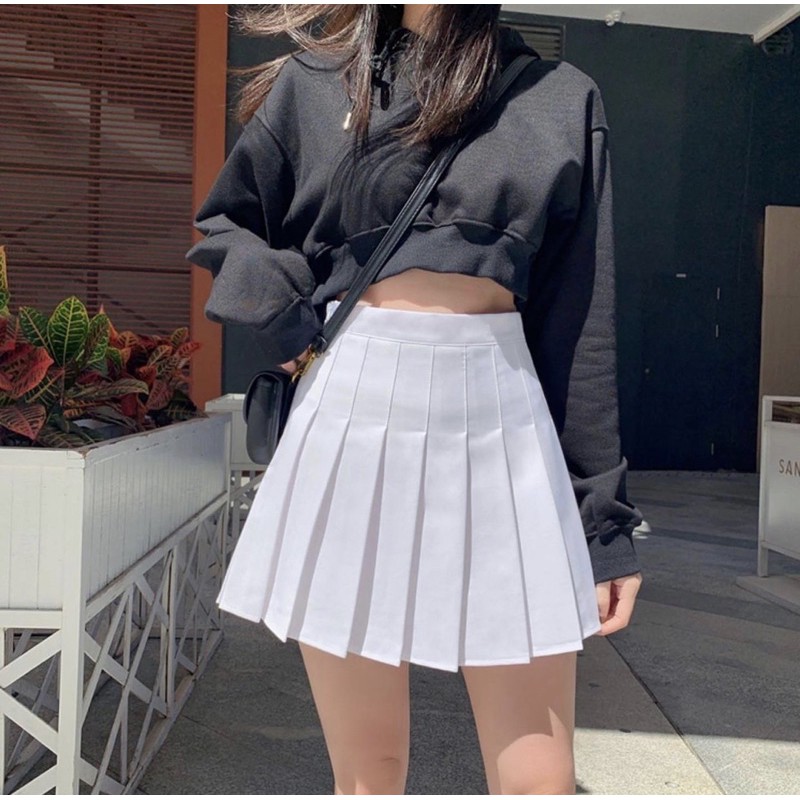 Chân váy tennis xếp lychữ A nhiều màu ulzzang basic  Made by Toneontone  TOT