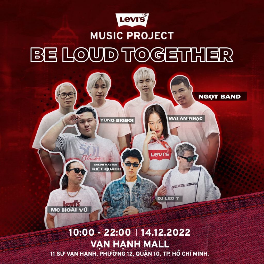 Ngọt Band, Mai Âm Nhạc, Yuno Bigboi hứa hẹn bùng nổ tại Levi's Music Project