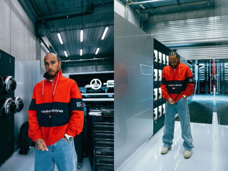 Lewis Hamilton xuất hiện cá tính với trang phục Tommy Jeans tại giải đua xe Grand Prix, Bỉ