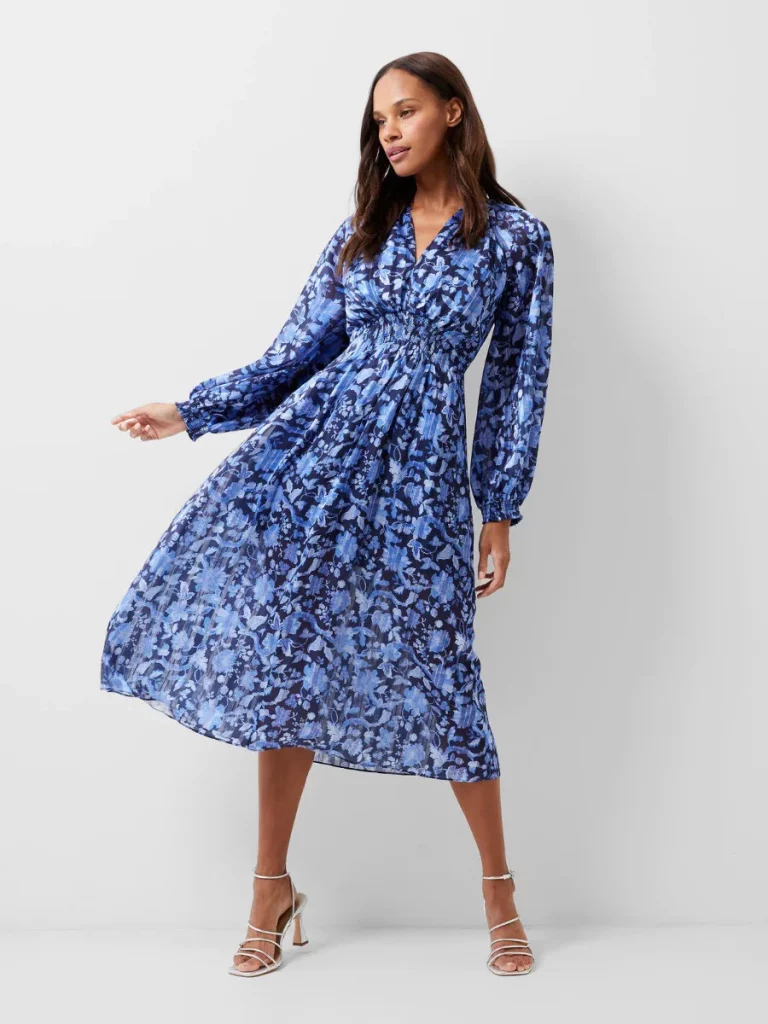 Đầm FRENCH CONNECTION Cynthia Fauna Midi Dress.