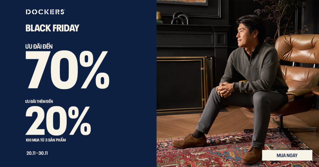 Dockers black friday khuyến mãi đến 70%
