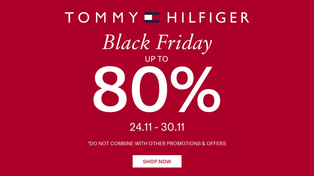 Tommy Hilfiger black friday sale lên đến 80%