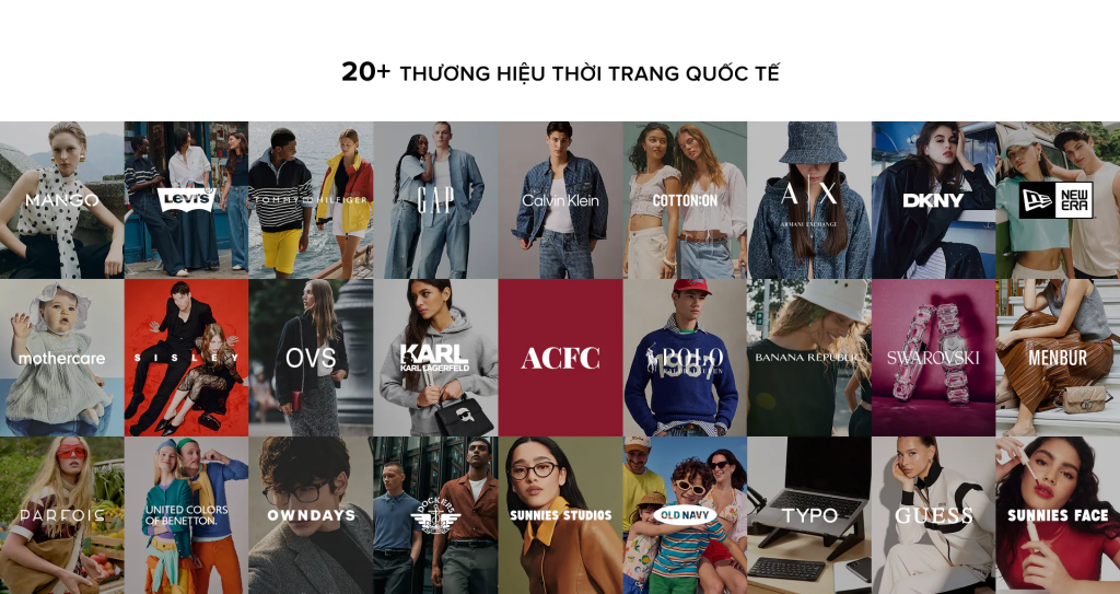 ACFC là nhà phân phối chính hãng và độc quyền nhiều thương hiệu thời trang quốc tế