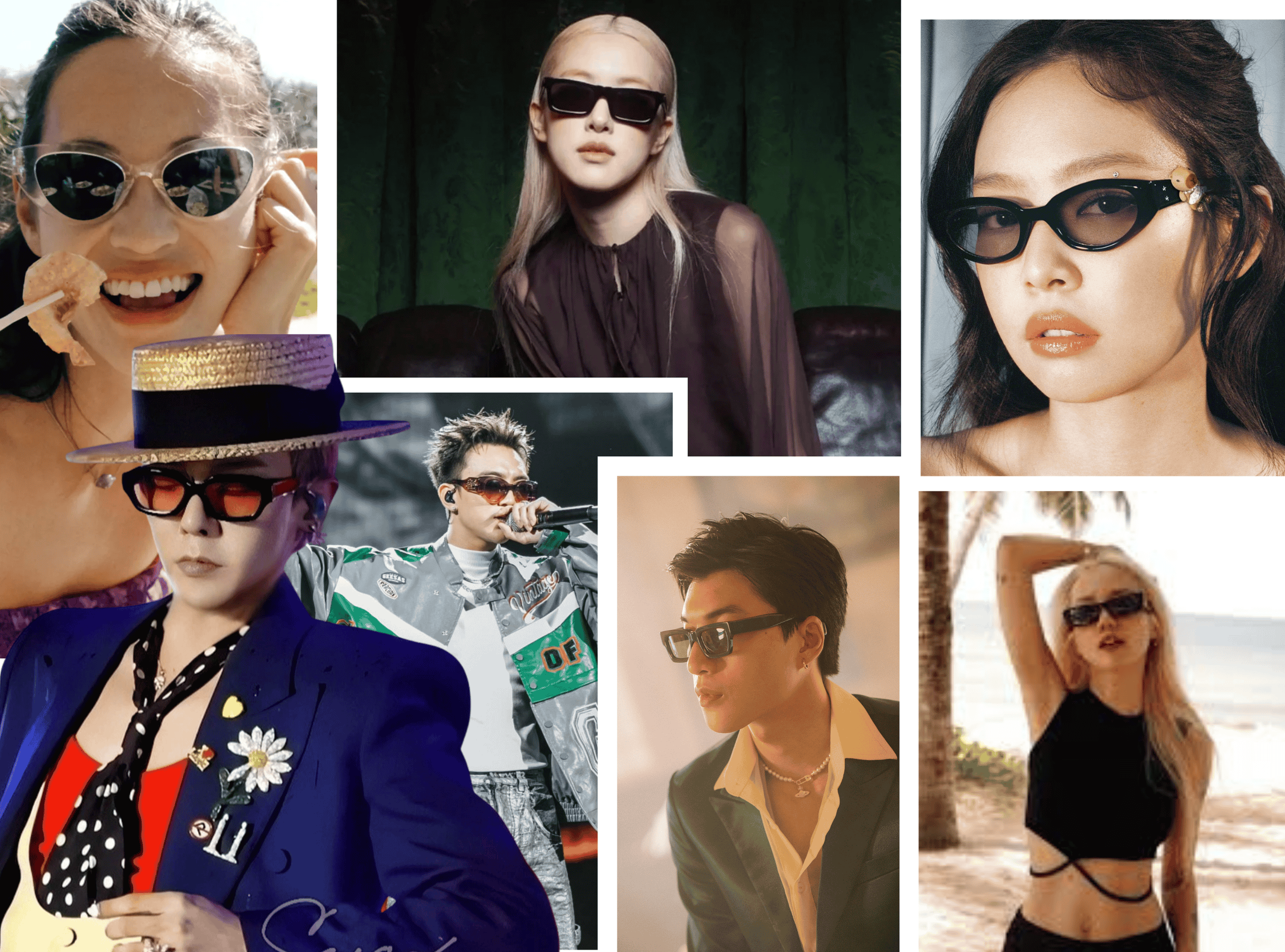 G-Dragon và dàn sao "mách" bạn xu hướng kính thời trang mùa hè mới nhất