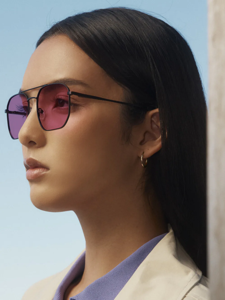 SUNNIES STUDIOS Kính Chống Ánh Sáng Xanh Gọng Phi Công Đổi Màu Malcom Charcoal - Grapejuice
