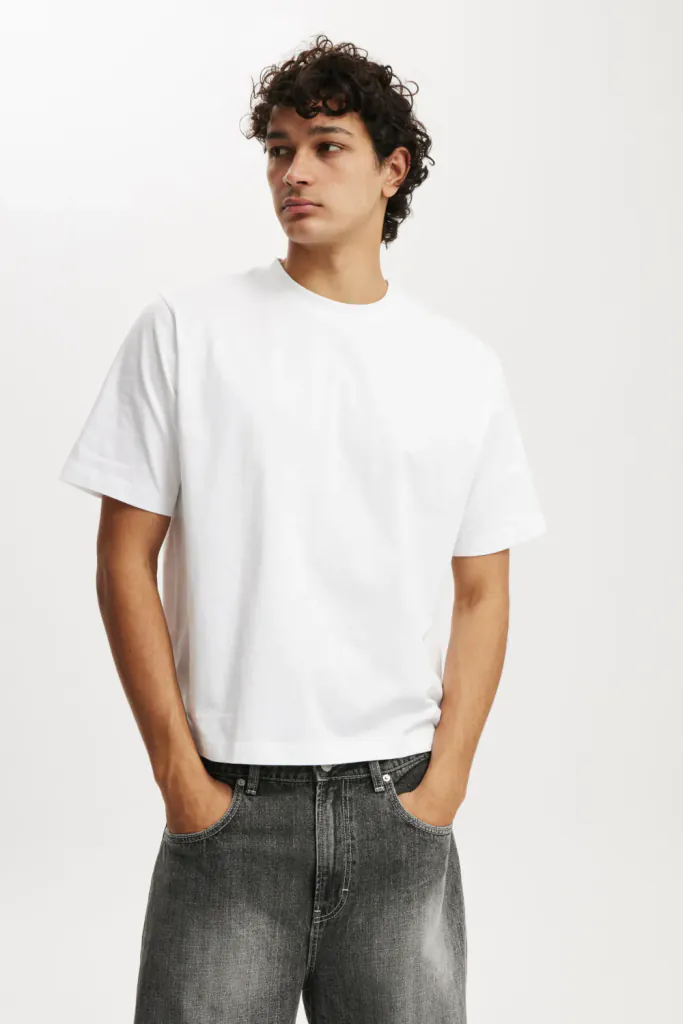 COTTON:ON Áo Thun Ngắn Tay Nam-Cropped Fit T-Shirt