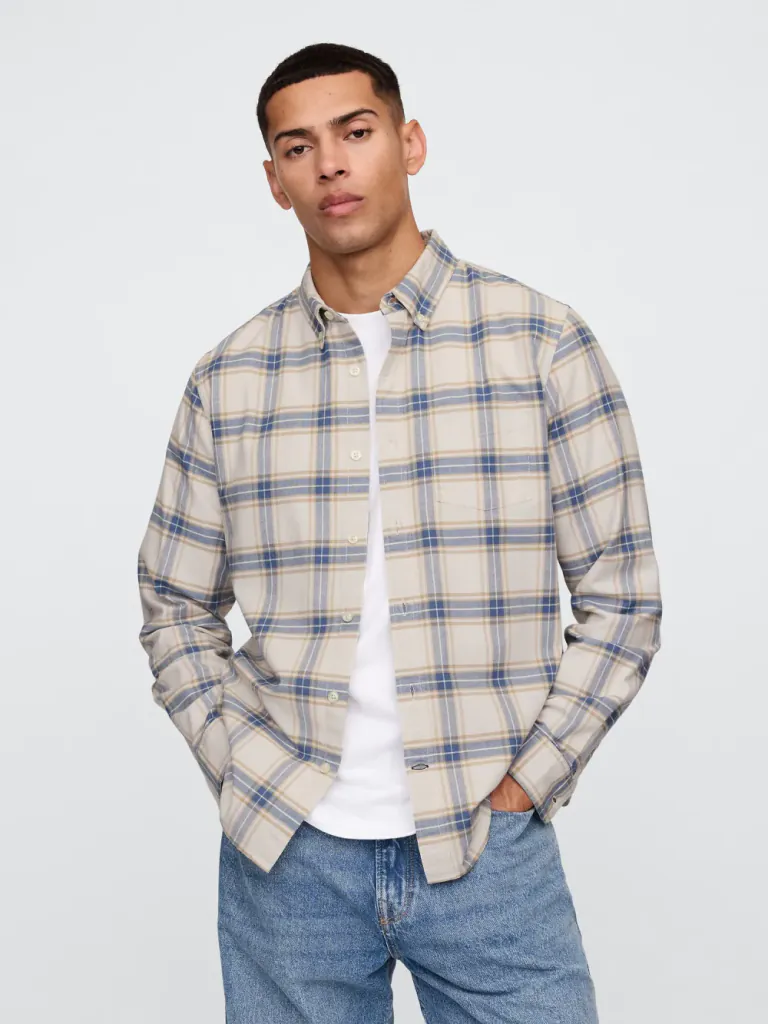 GAP Áo Sơ Mi Tay Dài Nam - Standard Fit