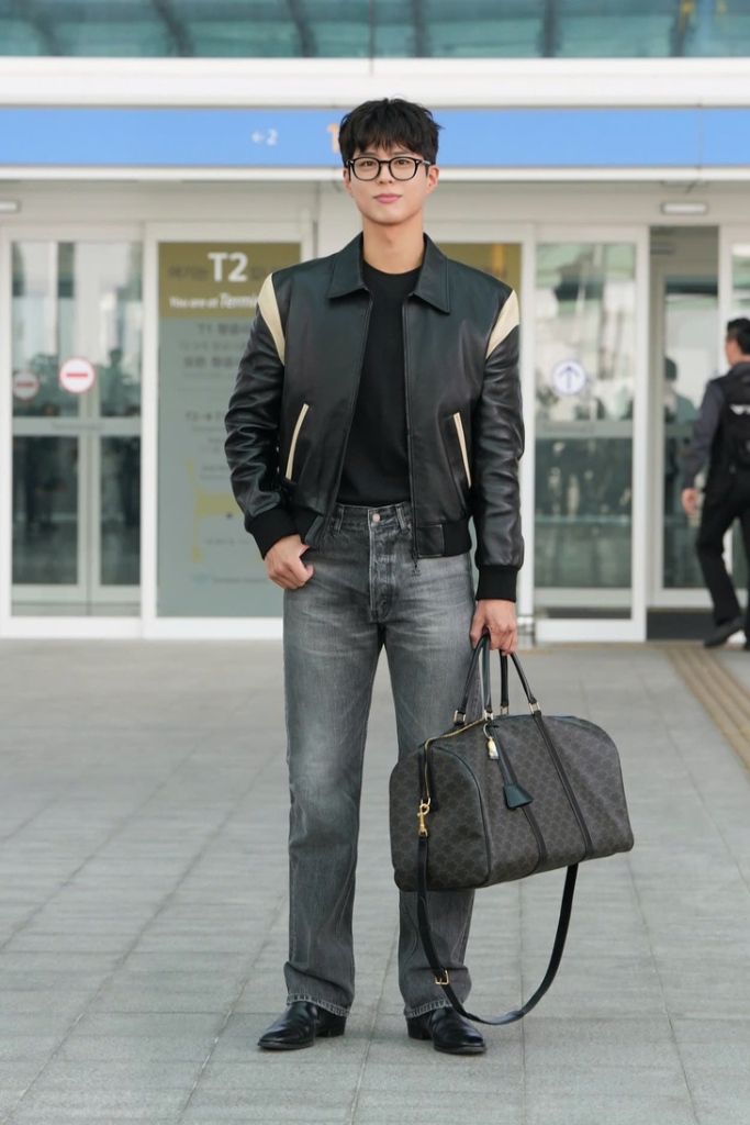Style sân bay của 'Thần tượng điển trai nhất Hàn Quốc' và loạt sao đình đám, gợi ý túi du lịch nam nhỏ gọn - Park Bo Gum