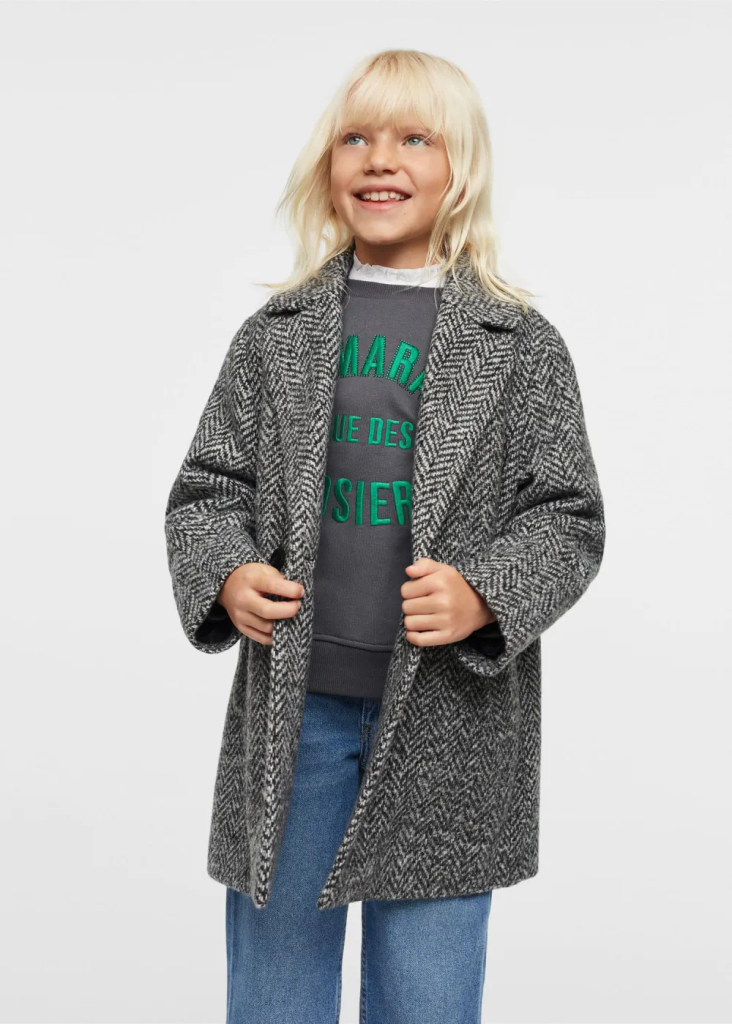 MANGO Áo Khoác Chevron