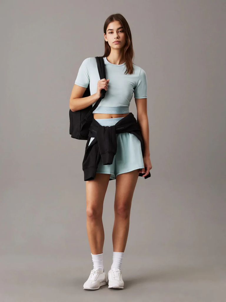 CK SPORT Áo Thun Thể Thao Nữ Fitted Fit