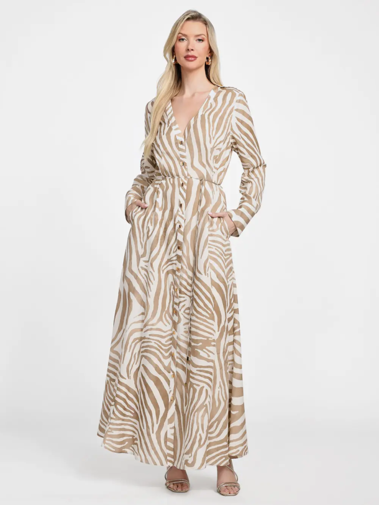 GUESS MARCIANO Đầm Nữ - Giselle Ls Long Dress