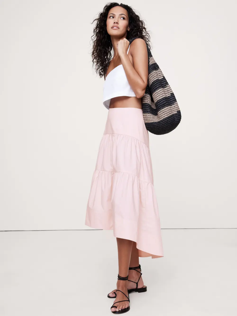BANANA REPUBLIC Chân Váy Nữ Drop Waist Tie