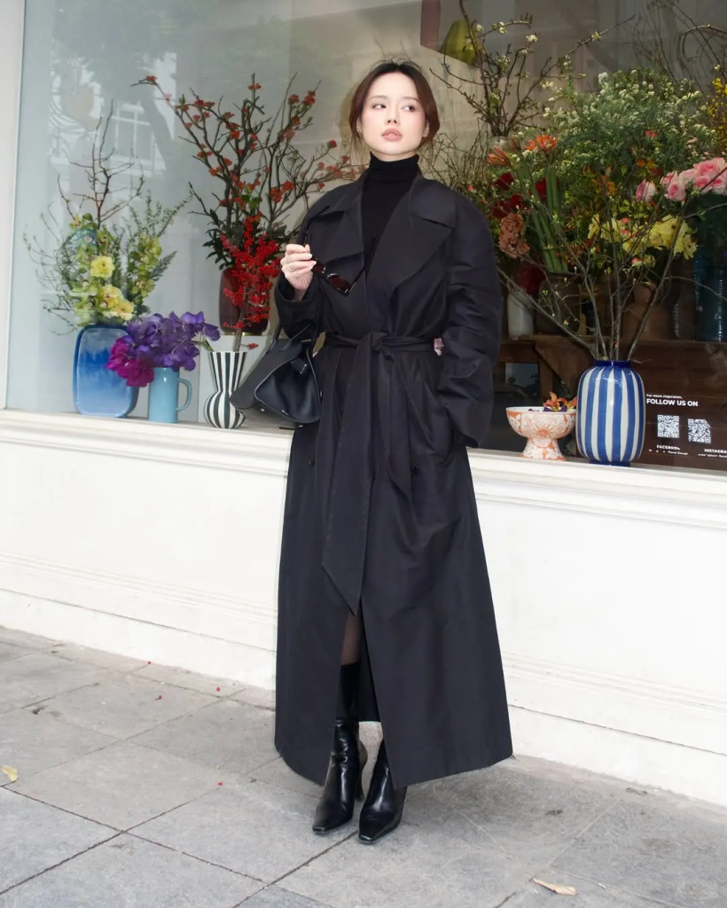 Cách phối áo cổ cao chuẩn xu hướng như fashionista (Châu Bùi, Quỳnh Anh Shyn...)