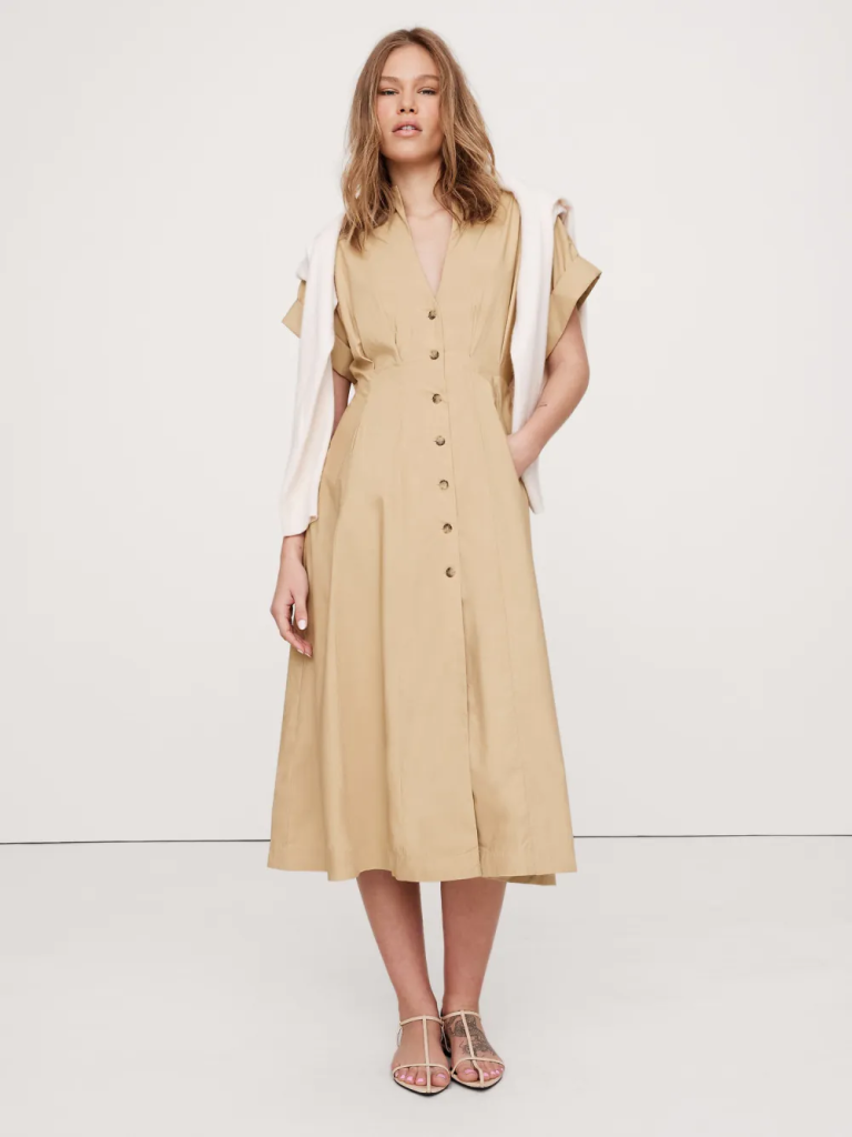 BANANA REPUBLIC Đầm Nữ Ss Wvn Seamed