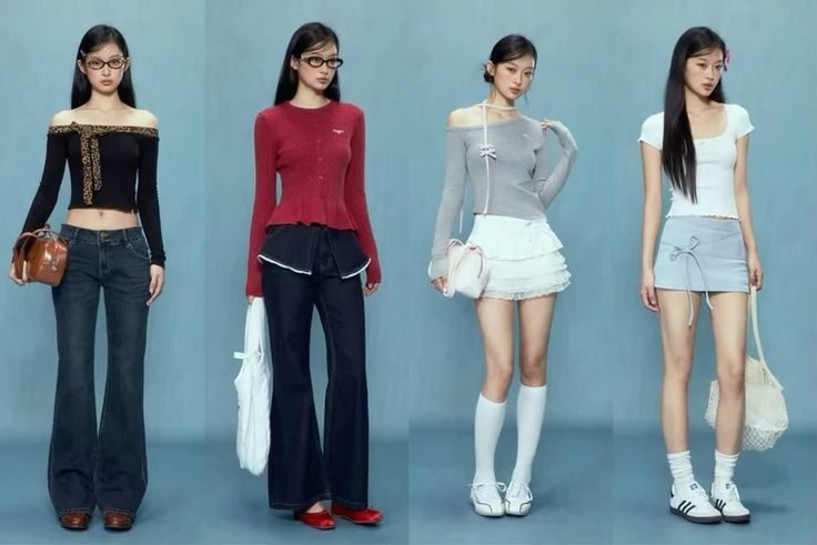 Vô số các cách remake lại outfit theo phong cách retro.