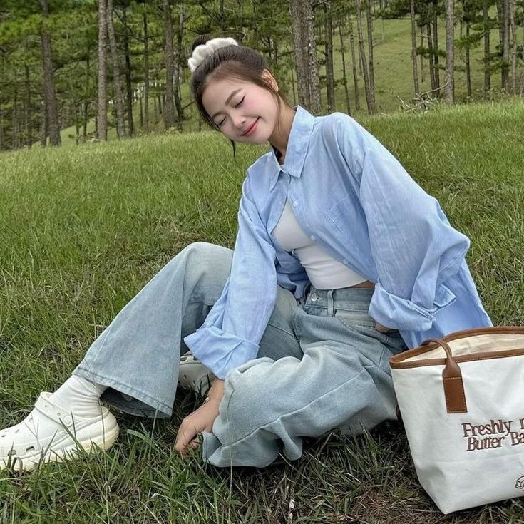 Tips phối áo sơ mi quần jean