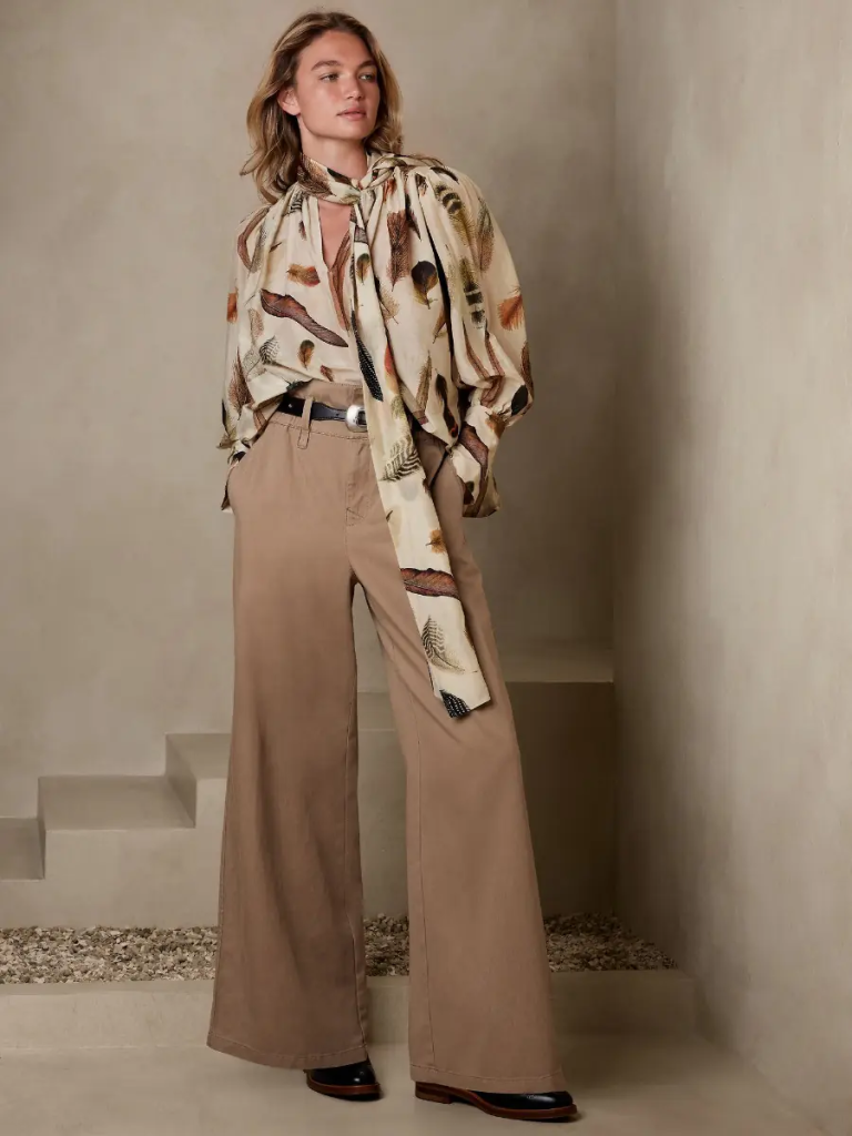 BANANA REPUBLIC Quần Dài Nữ Hr Paperbag Pant