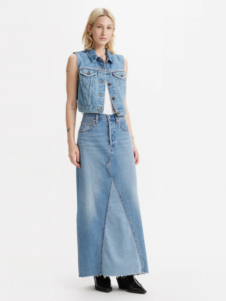 LEVI'S Váy Jeans Nữ Long Skirt