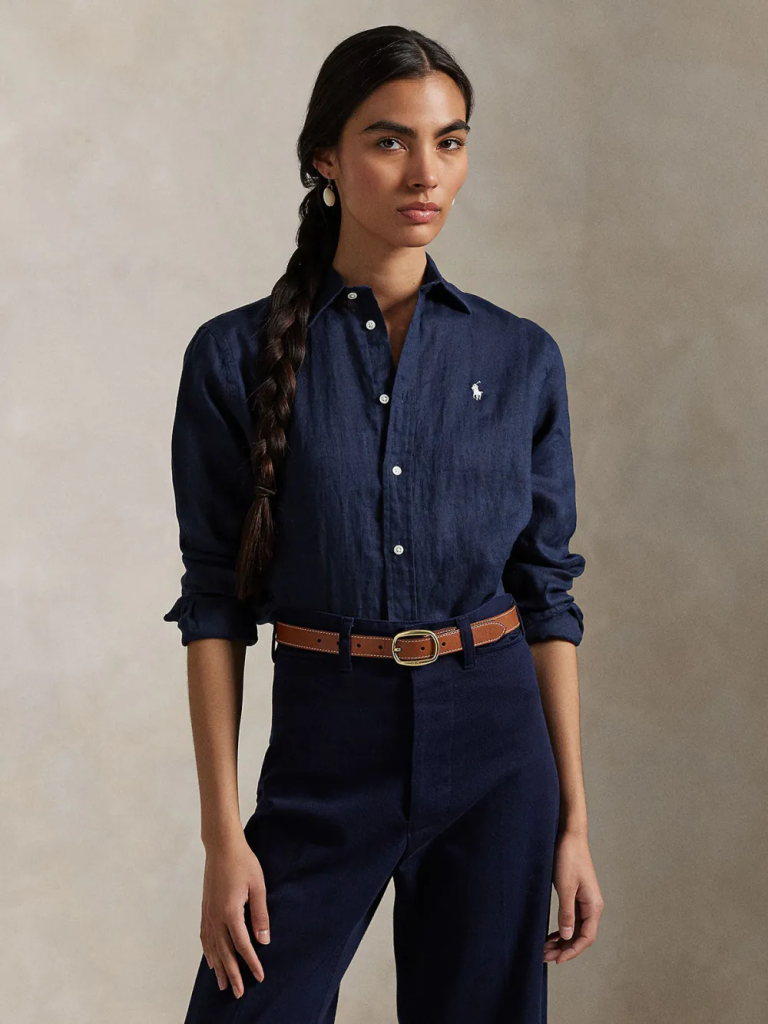POLO RALPH LAUREN Áo Sơ Mi Nữ Tay Dài Classic Fit Linen Shirt