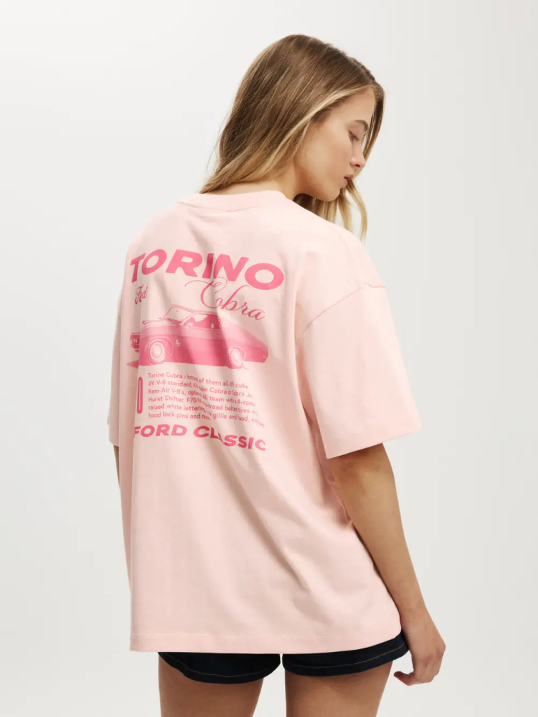 COTTON:ON Áo Thun Có Họa Tiết Nữ-The Lcn Premium Boxy Graphic T
