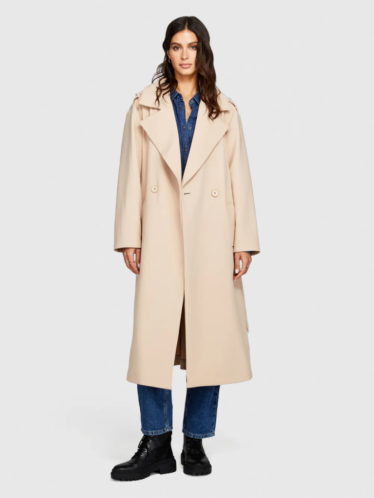 SISLEY Áo Khoác Nữ Trench Coat With Sash