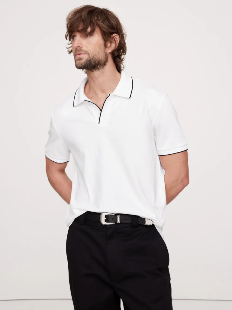 BANANA REPUBLIC Áo Thun Polo Nam Lux Touch Tipp