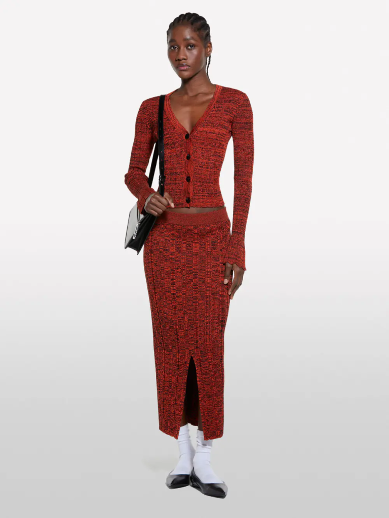 SISLEY Áo Khoác Len Dài Tay Nữ Women Cardigan