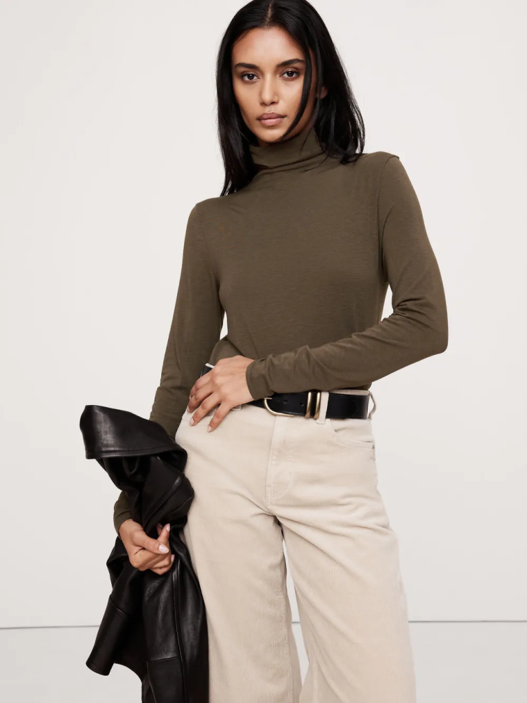 BANANA REPUBLIC Áo Thun Tay Dài Nữ Ls Luxe Wool T