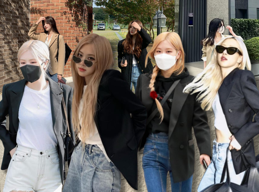 Hóa vibe nữ tổng tài nhờ học Rosé (BLACKPINK) với cách phối áo blazer với quần jean nữ