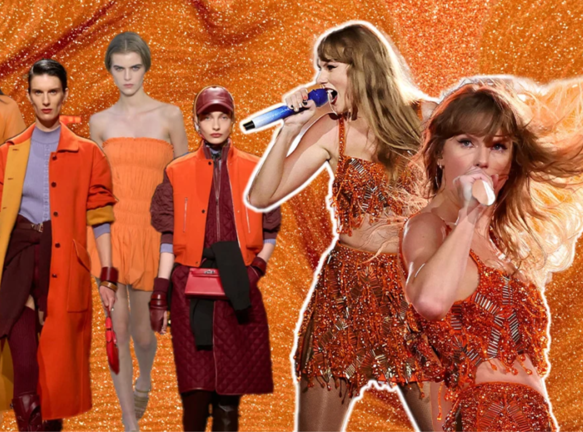 Taylor Swift mở đầu kỷ nguyên thời trang màu cam soda