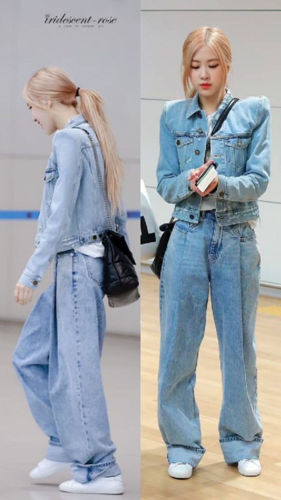 Set đồ denim on denim nữ trong xu hướng. Ảnh: internet.