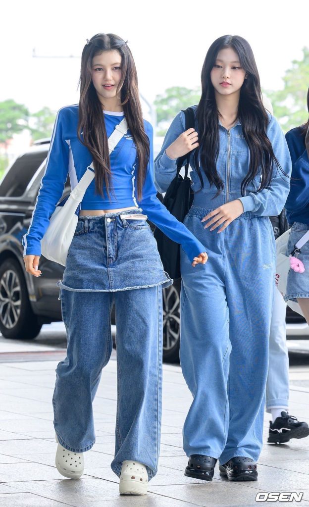 Nói đến trang phục denim thì không thể không nhắc tới nhóm nhạc nữ NewJeans. Ảnh: internet.