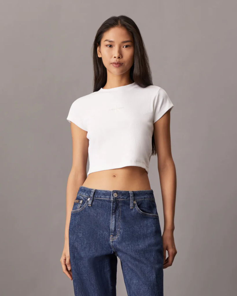 CK JEANS Áo Thun Nữ Baby Tee Fit