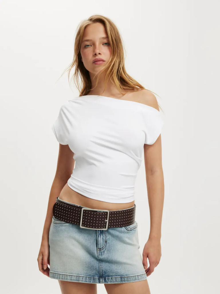 COTTON:ON Áo Kiểu Lệch Vai Nữ-Georgie Off Shoulder Short Sle
