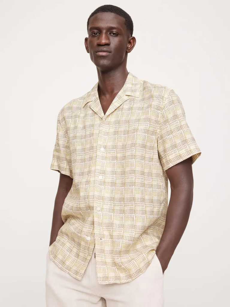 BANANA REPUBLIC Áo Sơ Mi Tay Ngắn Nam Ss St Resort P