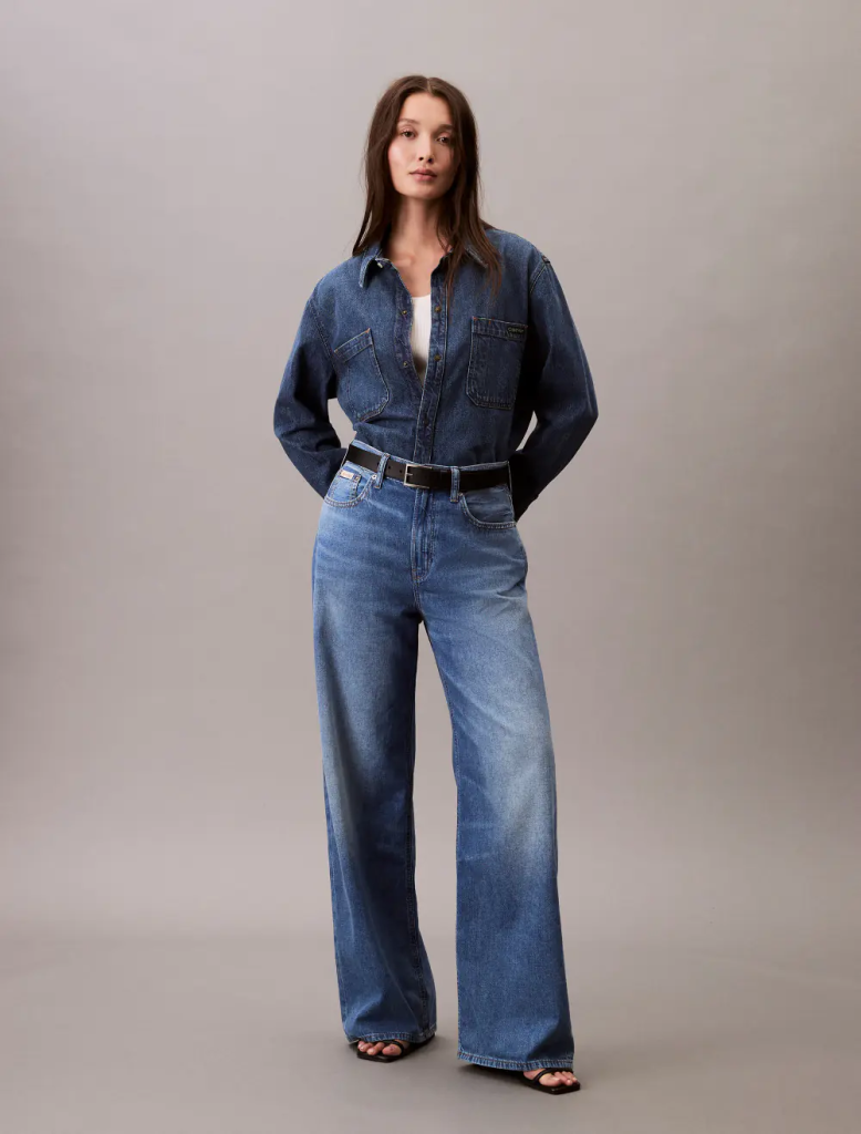 CK JEANS Quần Jeans Nữ Wide Leg Fit