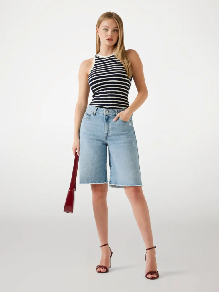GUESS WOMAN Quần Jeans Short Nữ - Kai Wide Leg Short