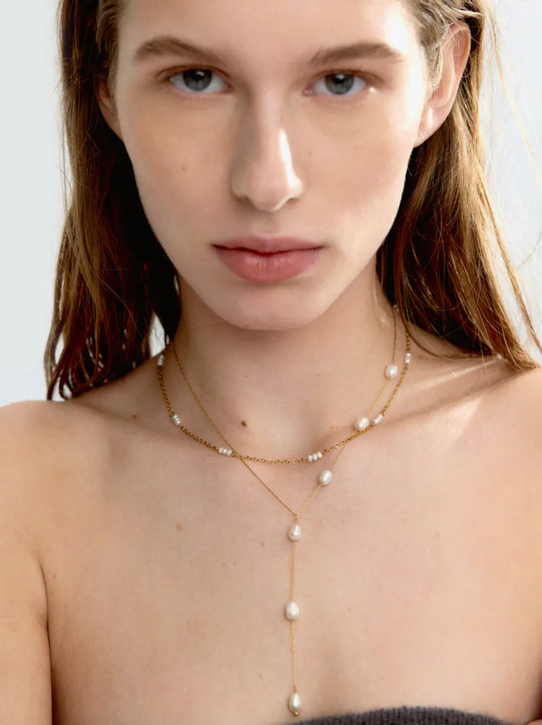 PARFOIS Dây Chuyền Stainless Steel Pearls