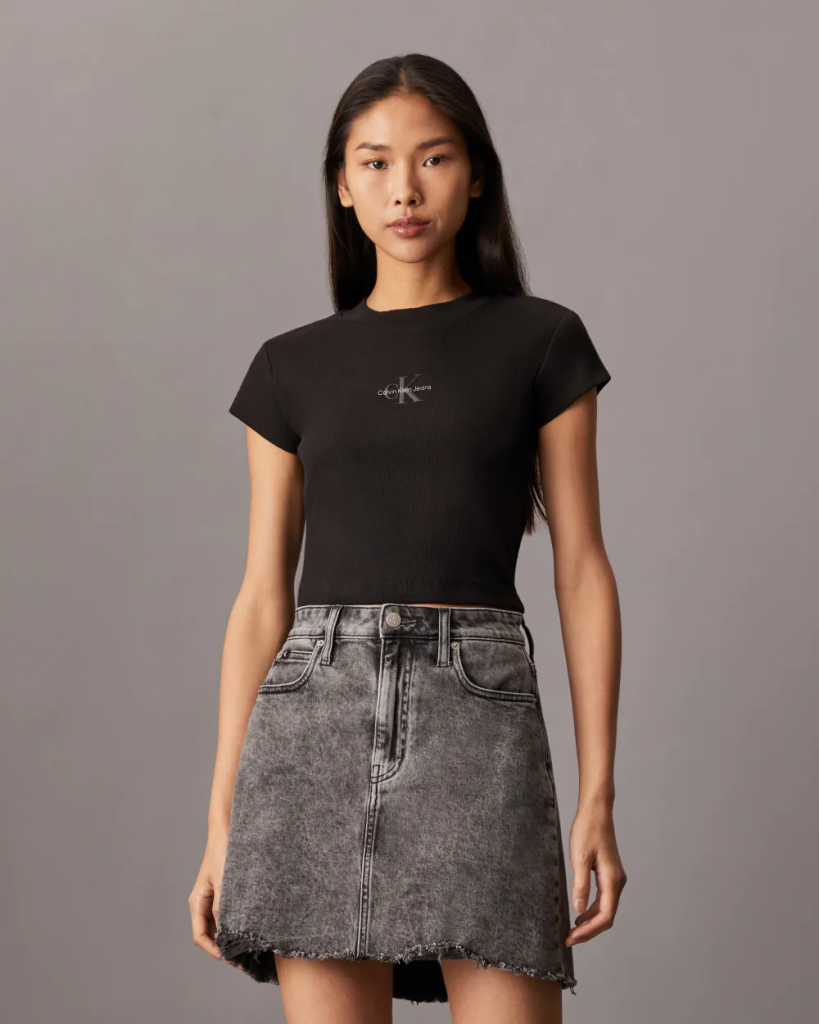 CK JEANS Áo Thun Nữ Baby Tee Fit